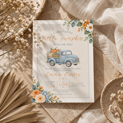 Little Pumpkin Baby Shower Invitation