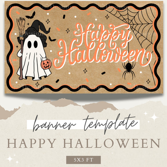 Happy Halloween Banner Template