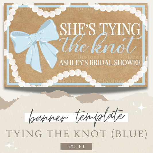 Tying the Knot Banner Template (Blue)