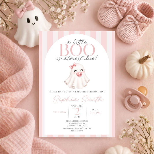 A Little Boo is Almost Due (Pink)