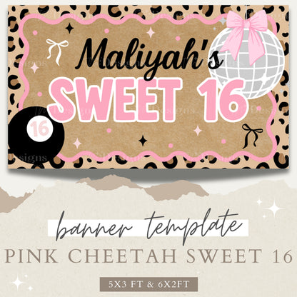 Pink Cheetah Sweet 16