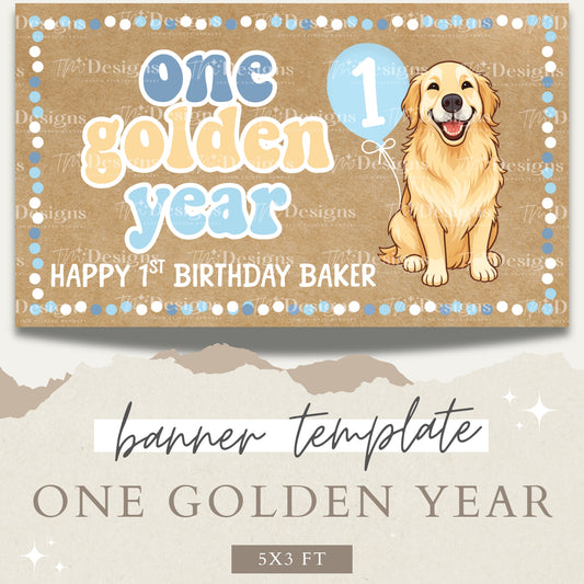 One Golden Year Banner Template