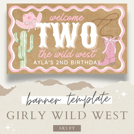 Girly Wild West Banner Template