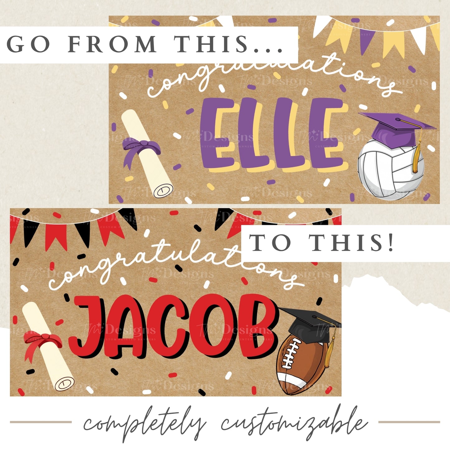 Sports Graduation Banner Template