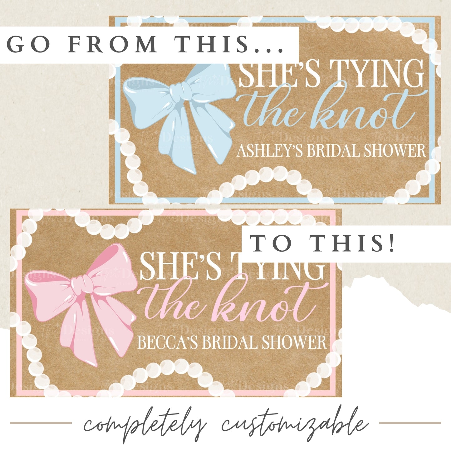 Tying the Knot Banner Template (Blue)