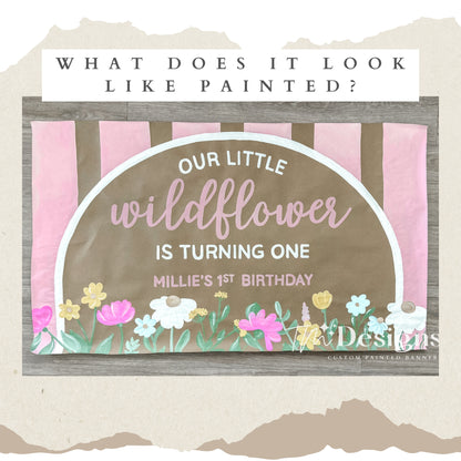 Wildflower Birthday Banner Template