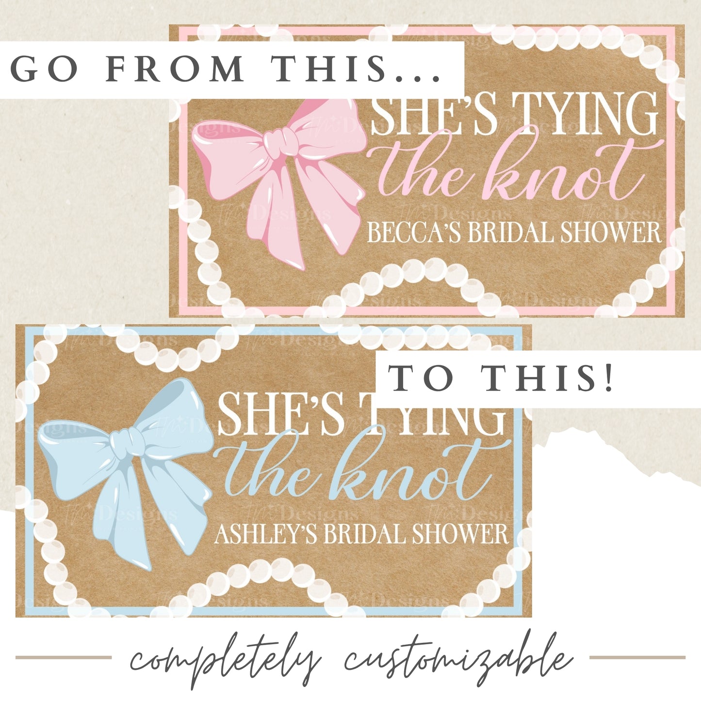 Tying the Knot Banner Template (Pink)