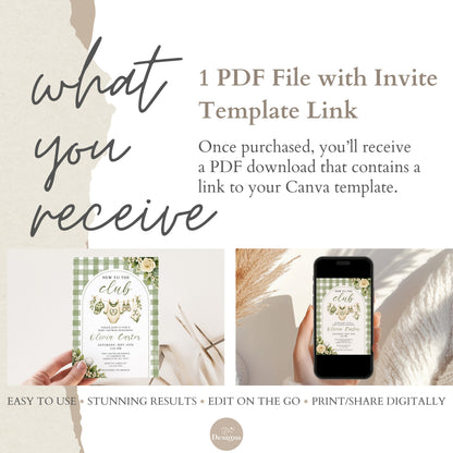 New to the Club Invitation Template