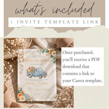 Little Pumpkin Baby Shower Invitation