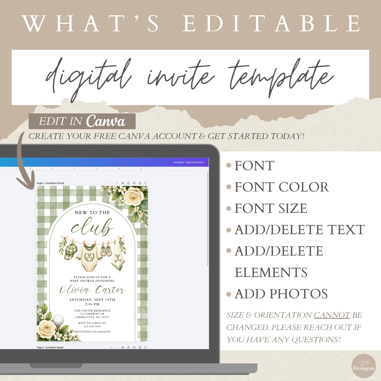 New to the Club Invitation Template