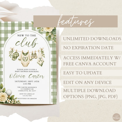 New to the Club Invitation Template