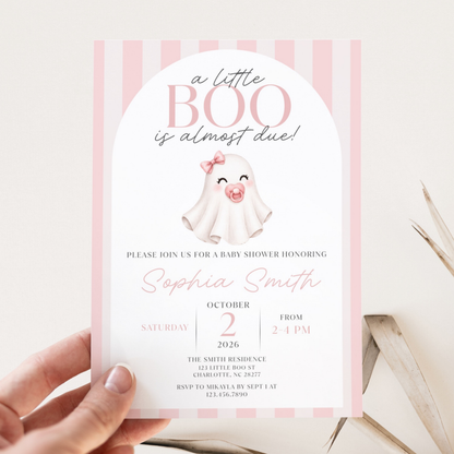 A Little Boo is Almost Due (Pink)